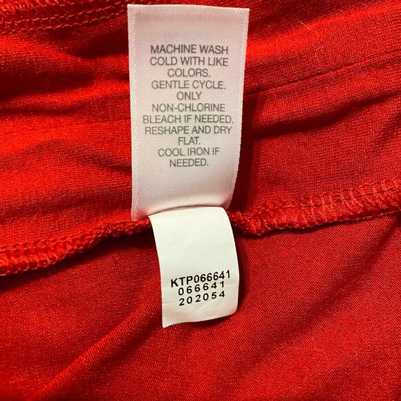 J. Jill Wearever Collection Red Jersey Knit Short Sleeve Tunic Top Size Small - Picture 5 of 6